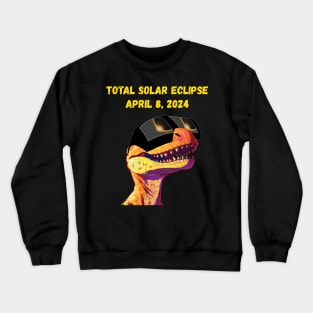 Total Solar Eclipse Grunge Dinosaur Crewneck Sweatshirt